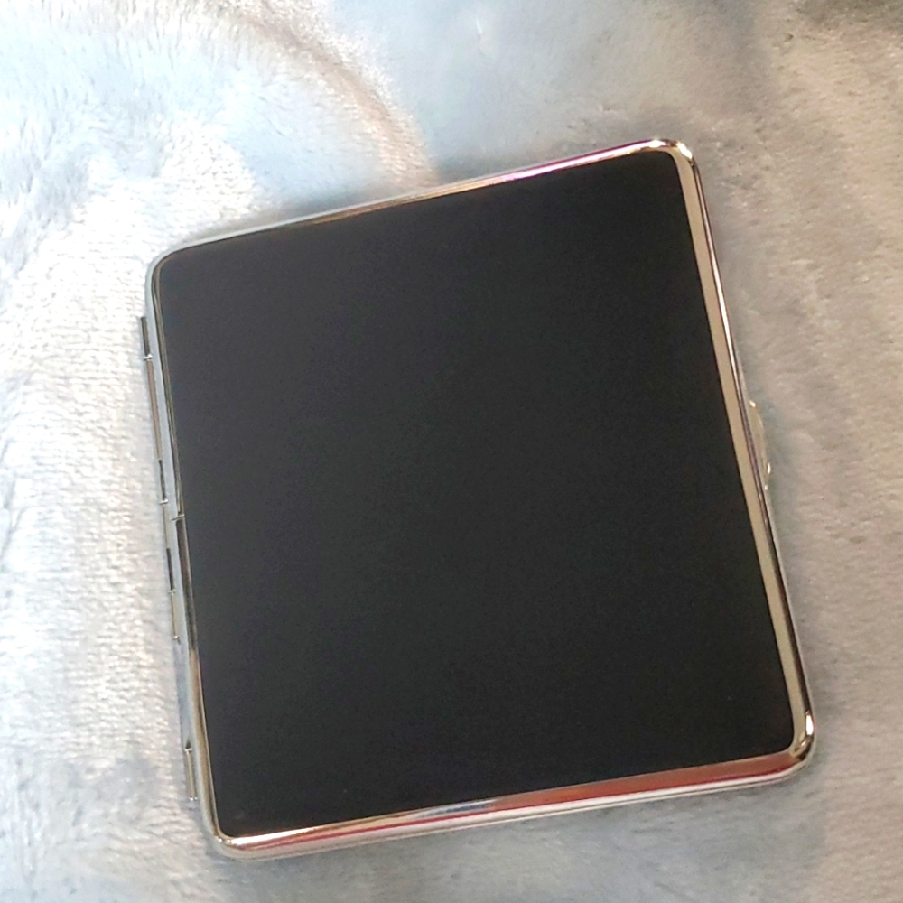 Black suade cigarette case